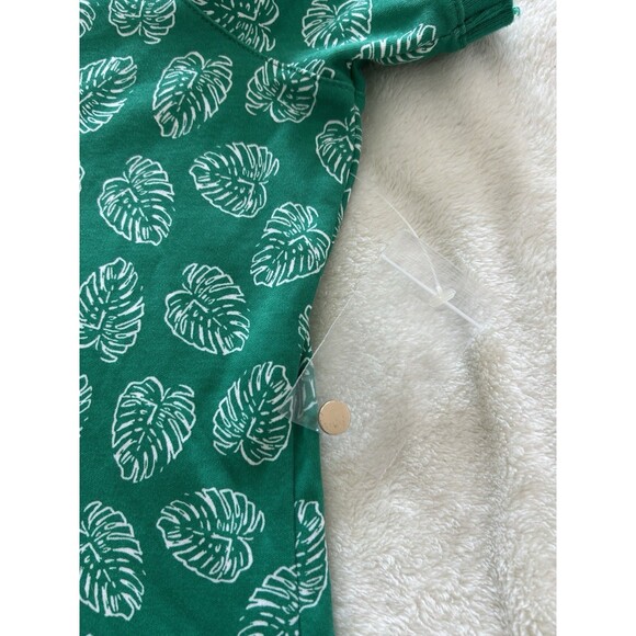 Kim Rogers Womens Polo Shirt Extra Large Kelly Green Leaf Gold Buttons Preppy - Picture 8 of 10